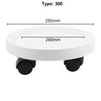 Round Movable Flower Pot Stand Tray with Wheels Heavy Duty Planter Bonsai Pot Mobile Tray Multifunctional Flower Disc Base