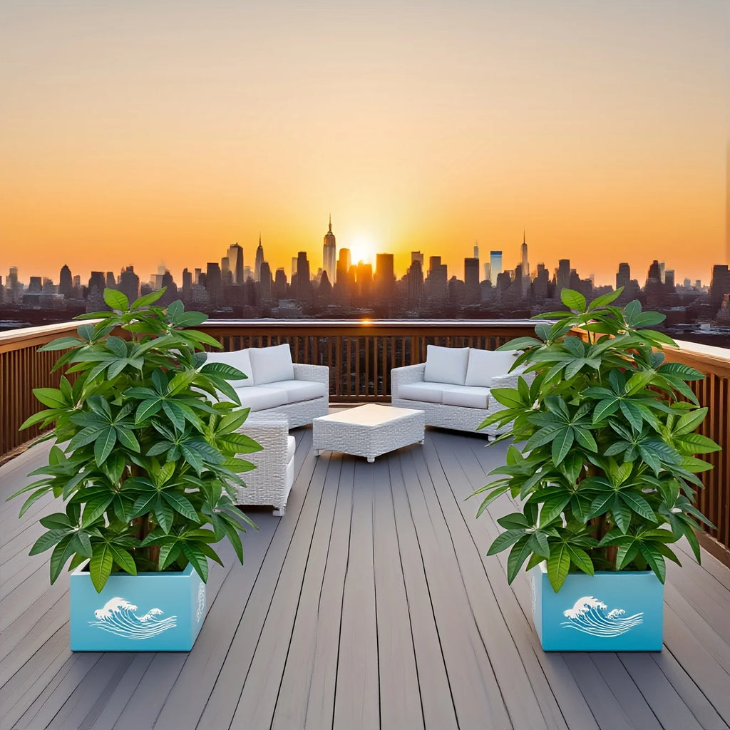 1pc Realistic Large Artificial Green Money Tree Palm – Outdoor Garden & Event Decoration