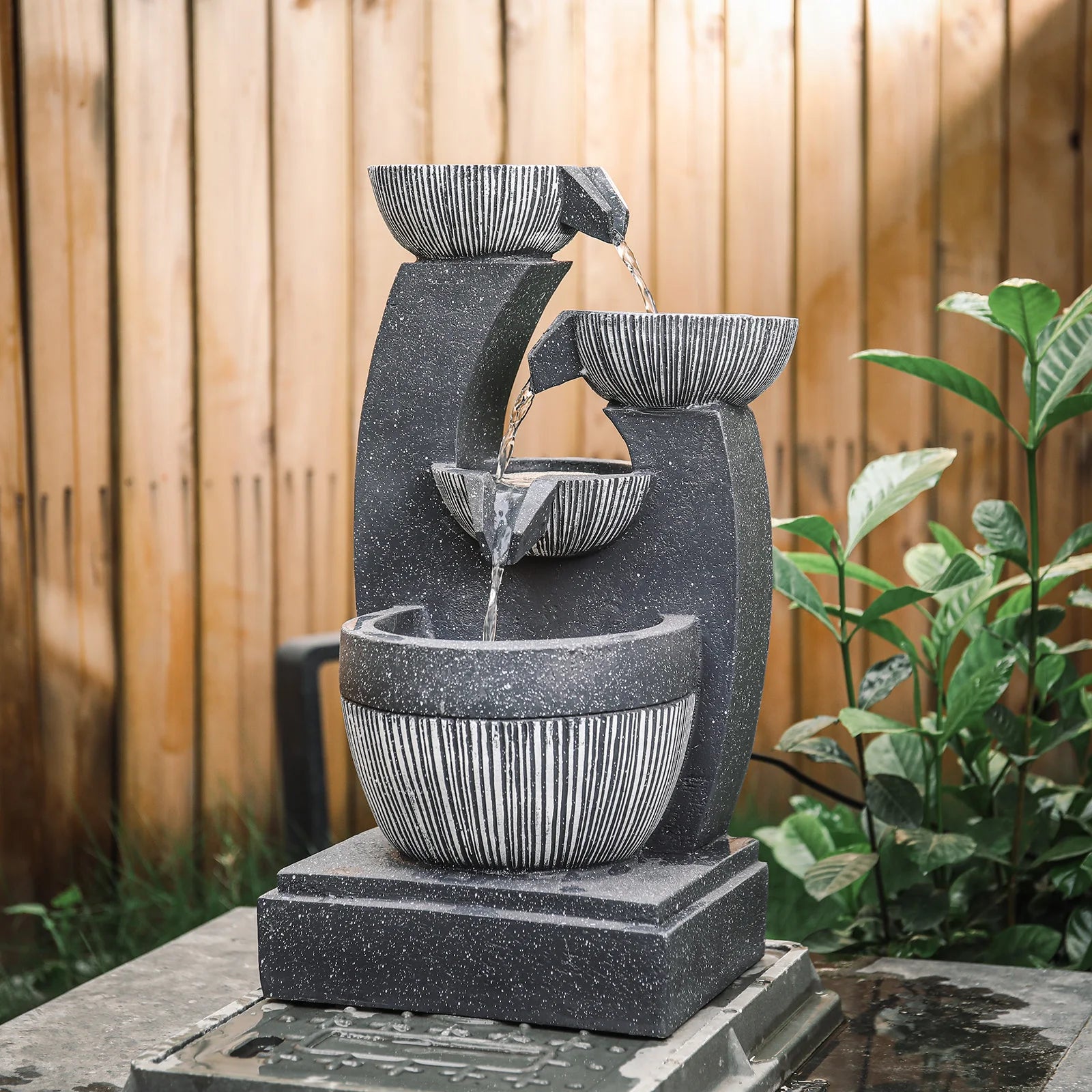 Voltsify Electric Garden Fountain – Outdoor Rockery Water Feature