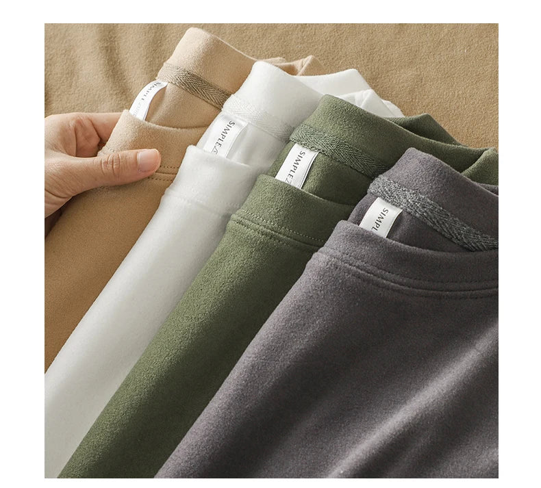 Two-Sided Dralon Long Sleeve T-Shirt for Men – Warm Fleece Undershirt