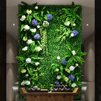 40X60cm 3D Artificial Green Plant Wall Panel – Realistic Grass Flower Wall Background Decor for Wedding, Garden & Outdoor Events