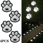 LED Solar Dierenpootafdruk Lampen – Waterdichte Buiten Tuinpad Verlichting (1–12 STUKS)