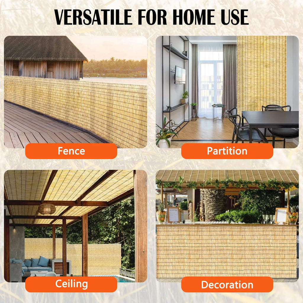 Natural Reed Fence 0.9m × 3m – Privacy Screen & Decorative Garden Partition