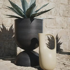 Jardinière artistique en fer pour villa, extérieur et jardin – Design résistant à la rouille, à poser au sol