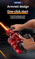 Rotating Spitfire Gatling Electric Water Gun – High-Pressure Continuous Pulse Water Blaster