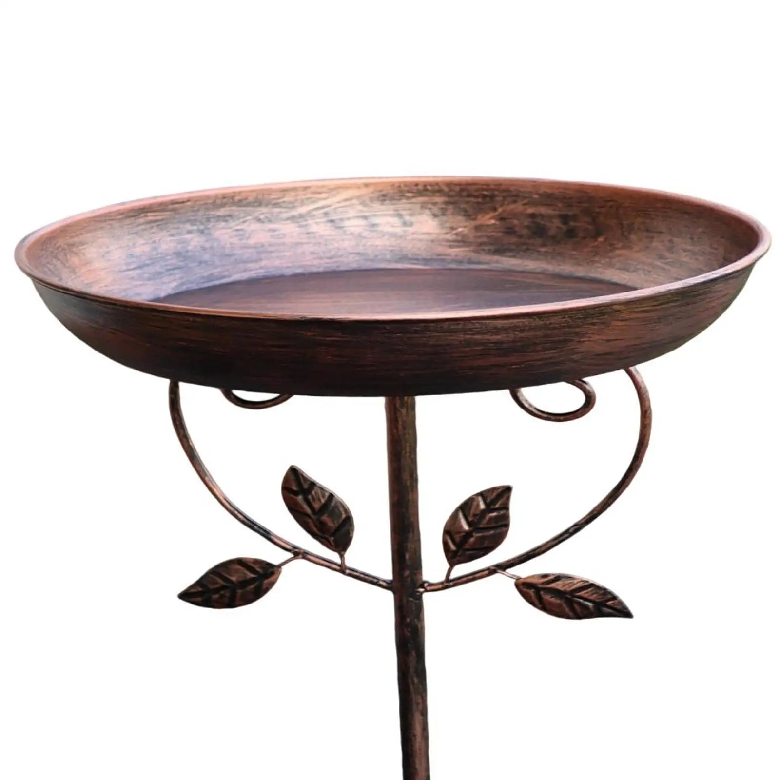 Decorative Metal Bird Bath & Feeder with Garden Stake – Outdoor Water Bowl for Garden, Patio, Lawn & Backyard