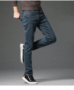Cotton Stretch Jeans for Men – Classic Retro Slim Straight Fit