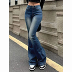 Women’s High Waist Flared Jeans – Stretchy Bootcut Denim Pants