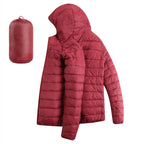 Men’s Lightweight Hooded Hiking Jacket – Waterproof Thermal Cotton Padded Winter Parka with Zip Pockets