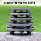 Water-receiving Plastic Universal Wheel Flower Pot Chassis Potted Round Rack Tray Mobile Roller Mobile Plant Flower Pot Stand