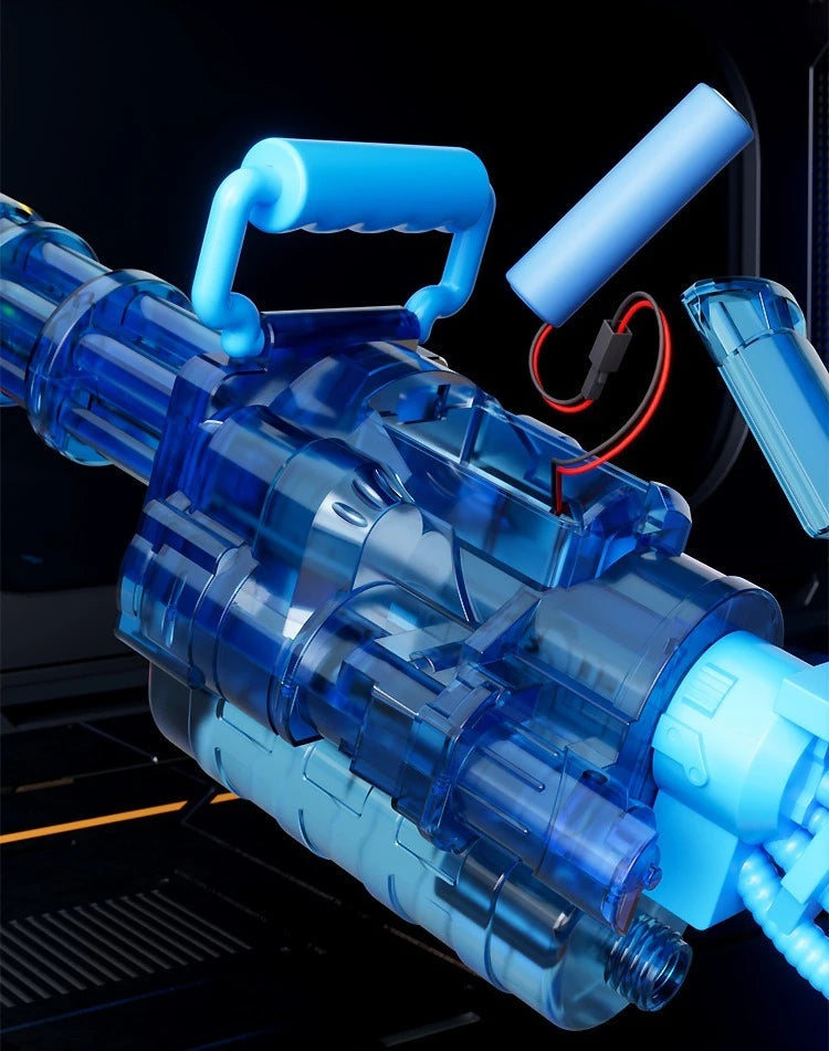 Rotating Spitfire Gatling Electric Water Gun – High-Pressure Continuous Pulse Water Blaster