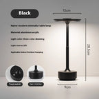 USB Rechargeable Touch Table Lamp – Dimmable Aluminum LED Desk Light for Bar, Restaurant & Home Decor