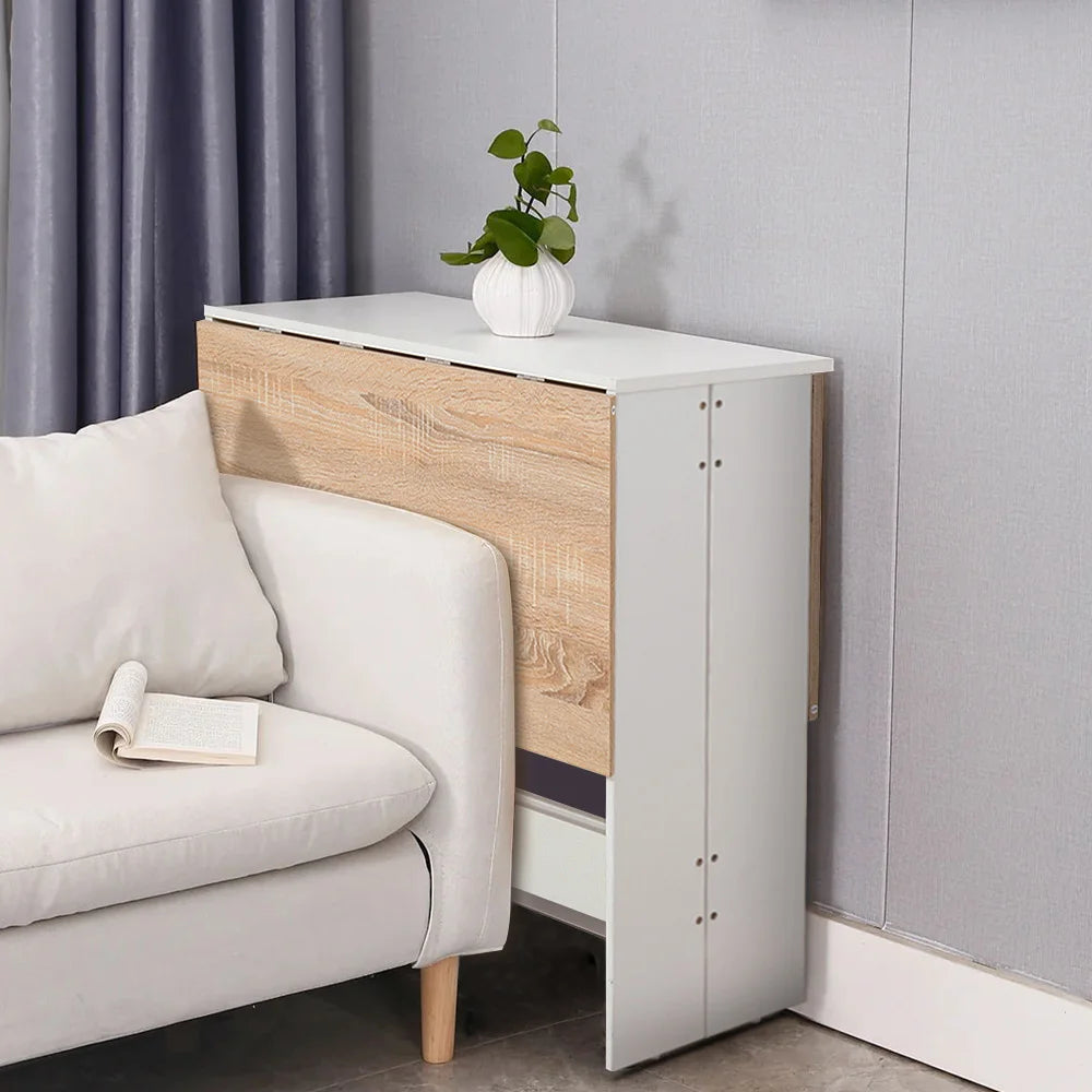 Haodirect Foldable Expandable Wooden Dining Table – Space-Saving Kitchen Table