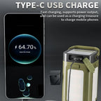 Multifunctional 4-Leaf Foldable Camping Lantern – Solar Rechargeable Outdoor Emergency Light