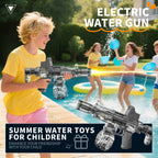 Simulated Recoil Electric Water Gun Toy with Automatic Lights & Water Spray Feature