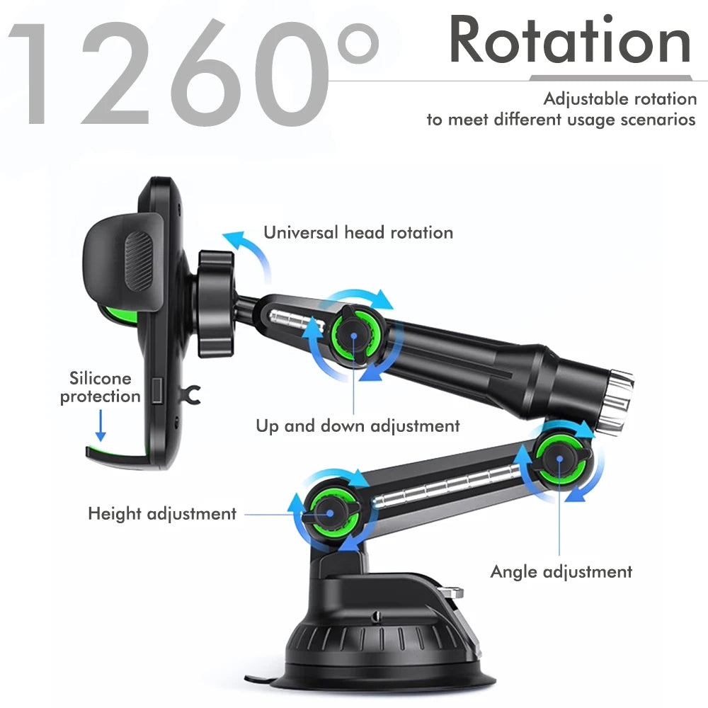 Universal Large Truck Extended Suction Cup Type Car Holder Fixed Shockproof Mobile Phone Stand Big Joint GPS Navigation Holder
