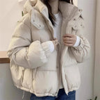 Women’s Korean Oversize Cotton Parka – Hooded Thick Warm Winter Puffer Coat