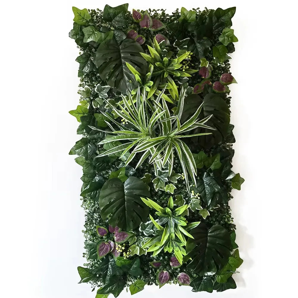 50 × 100cm Artificial Grass Wall Panel – Realistic Faux Greenery Plant Mat for Home, Wedding & Garden Decoration