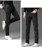 Cotton Stretch Jeans for Men – Classic Retro Slim Straight Fit