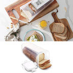 Clear Airtight Bread Box with Lid – Loaf & Sandwich Bread Storage Container