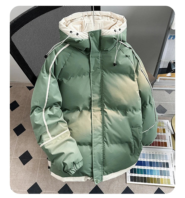 Men’s Winter Down Jacket – Thick Warm White Duck Down Puffer Coat with Hood, Windproof & Cold-Proof