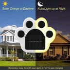 LED Solar Dierenpootafdruk Lampen – Waterdichte Buiten Tuinpad Verlichting (1–12 STUKS)