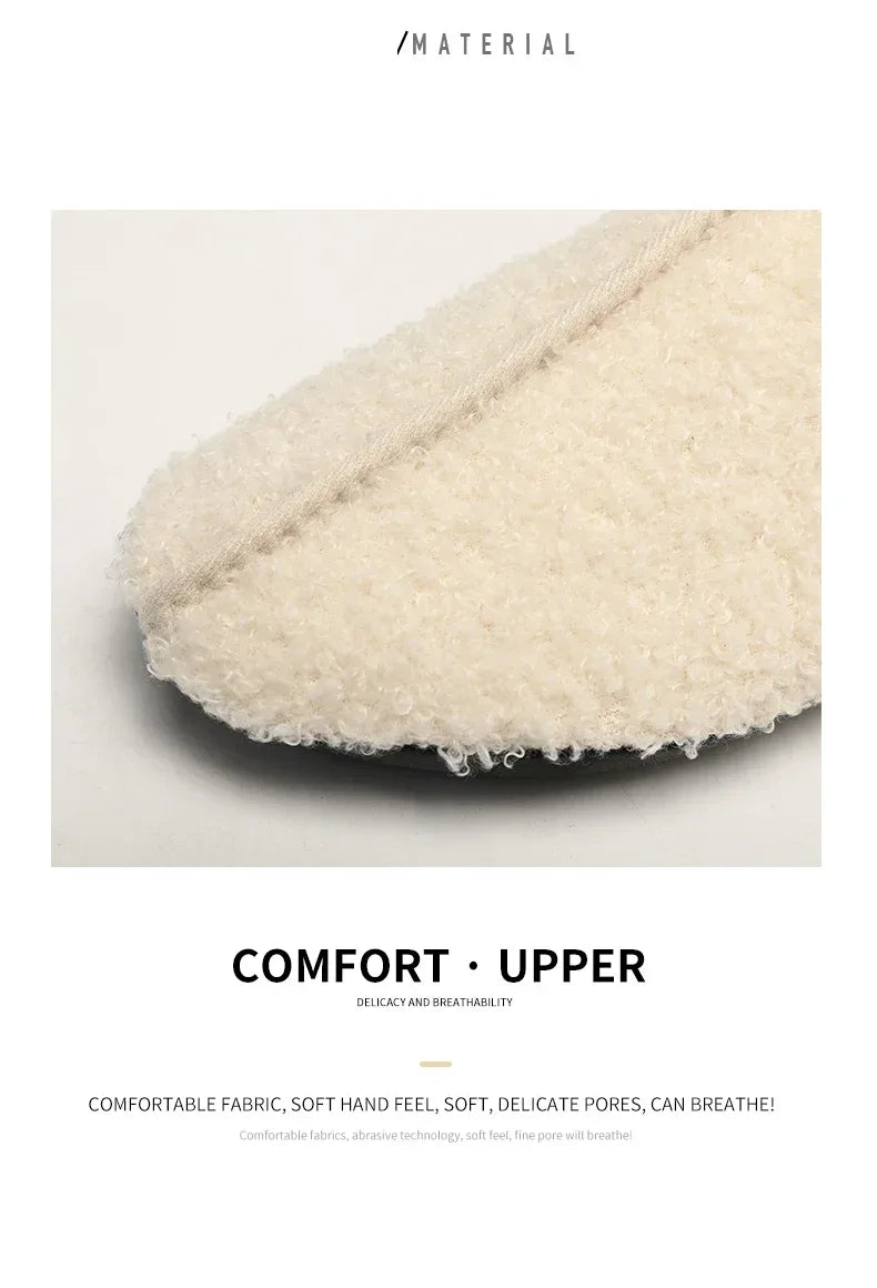 Men's Winter High-Top Plush Slippers – Warm, Lightweight & Non-Slip Indoor Outdoor Shoes