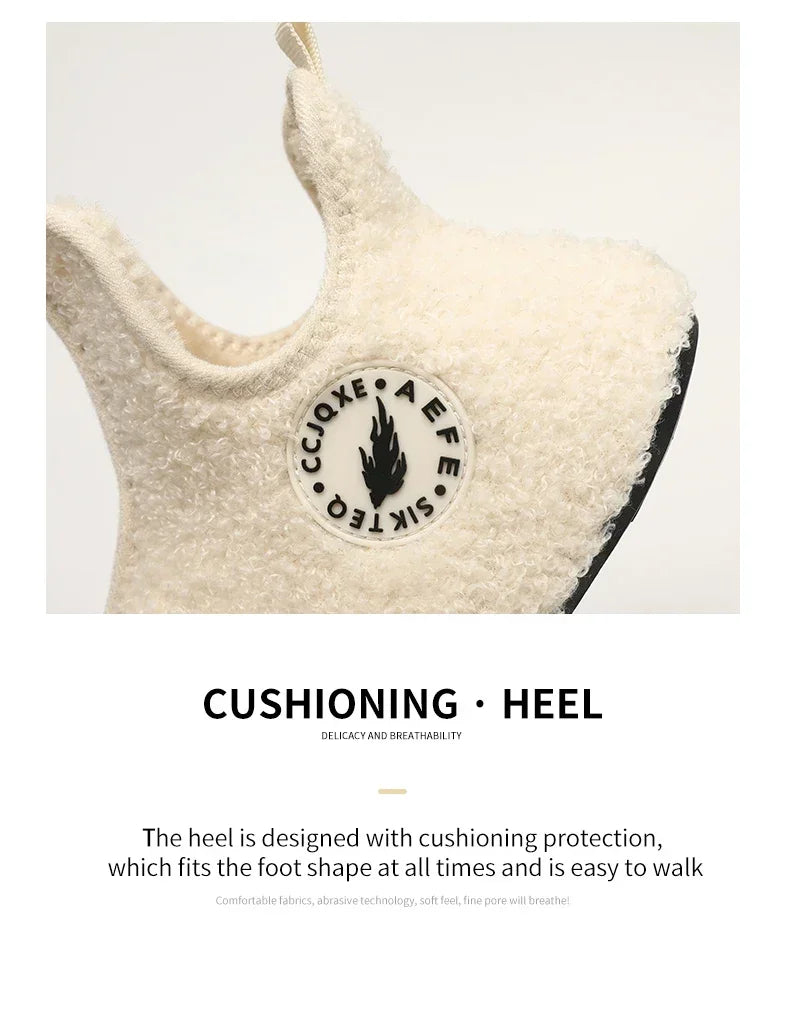 Men's Winter High-Top Plush Slippers – Warm, Lightweight & Non-Slip Indoor Outdoor Shoes