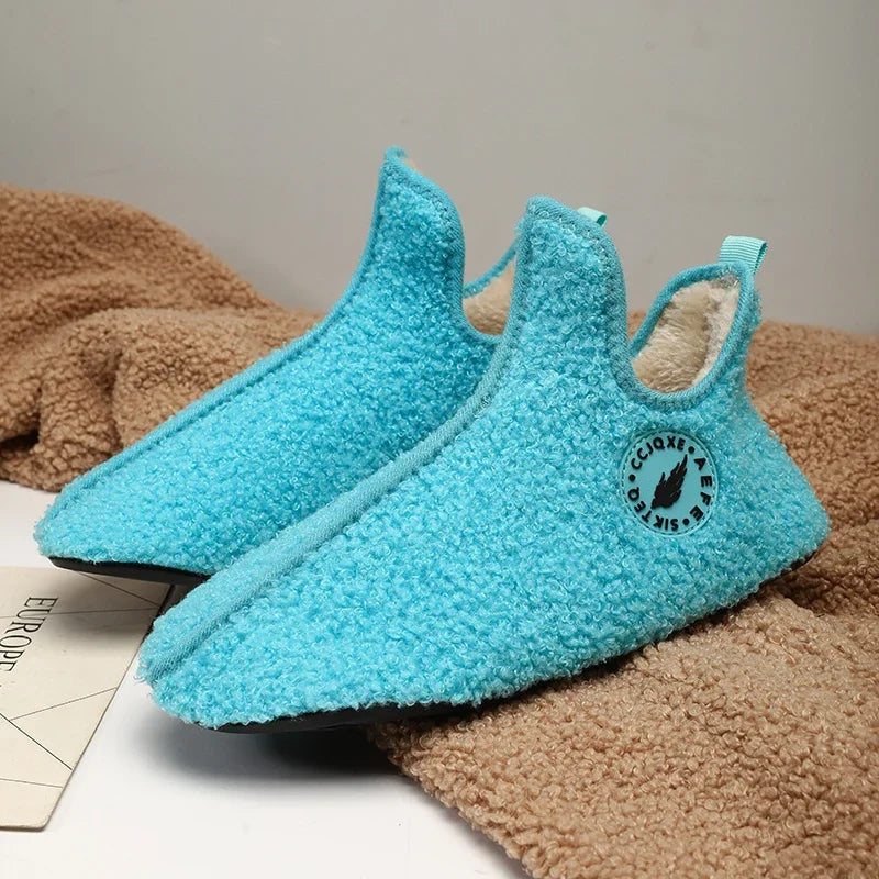 Men's Winter High-Top Plush Slippers – Warm, Lightweight & Non-Slip Indoor Outdoor Shoes