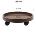 Round Movable Flower Pot Stand Tray with Wheels Heavy Duty Planter Bonsai Pot Mobile Tray Multifunctional Flower Disc Base