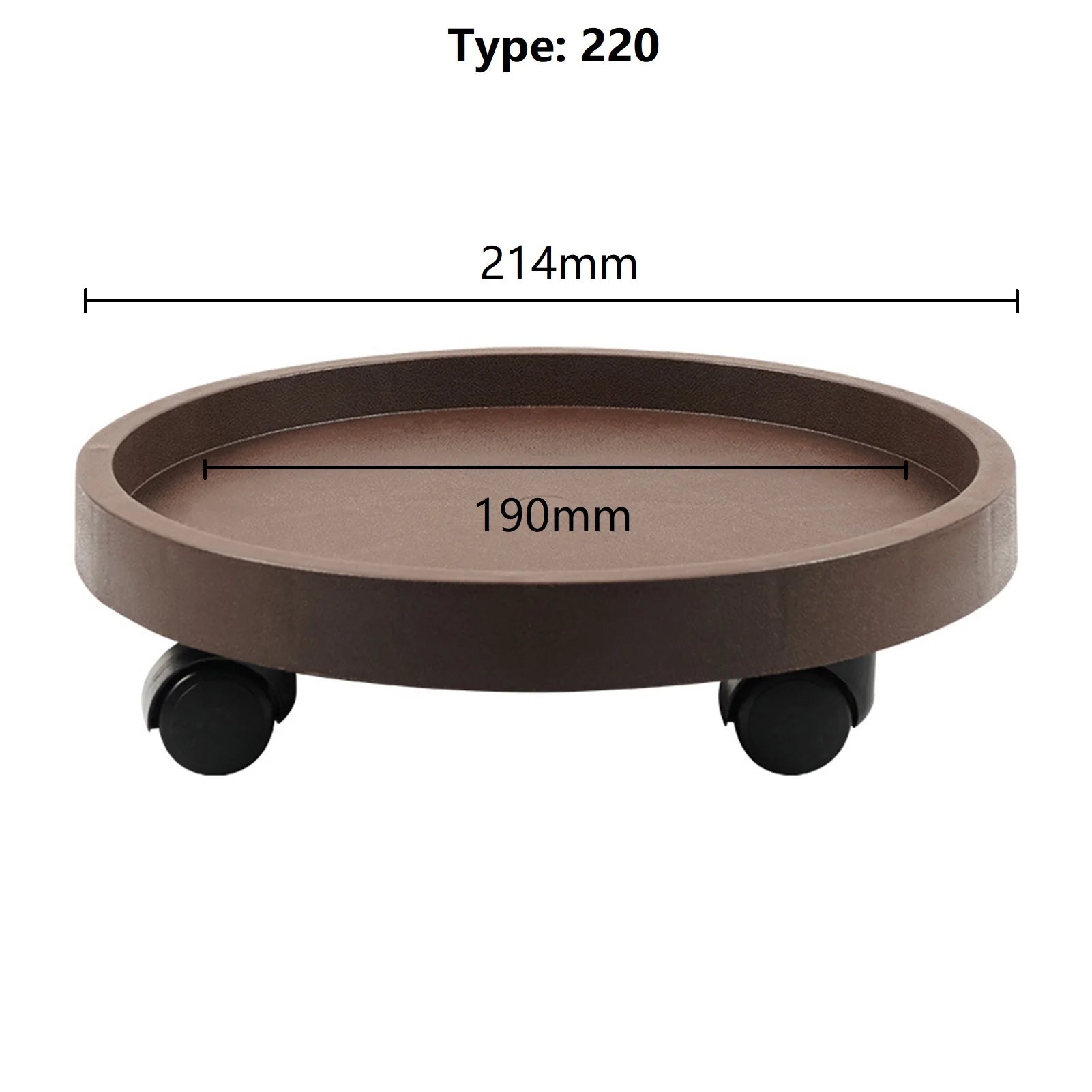 Round Movable Flower Pot Stand Tray with Wheels Heavy Duty Planter Bonsai Pot Mobile Tray Multifunctional Flower Disc Base