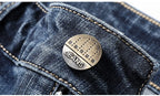 Autumn Men’s Classic Blue Slim Fit Straight Jeans – High Quality Casual Denim