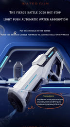 42cm Electric Water Gun – Automatic High-Pressure Water Blaster with Auto Water Absorption for Outdoor Summer Fun