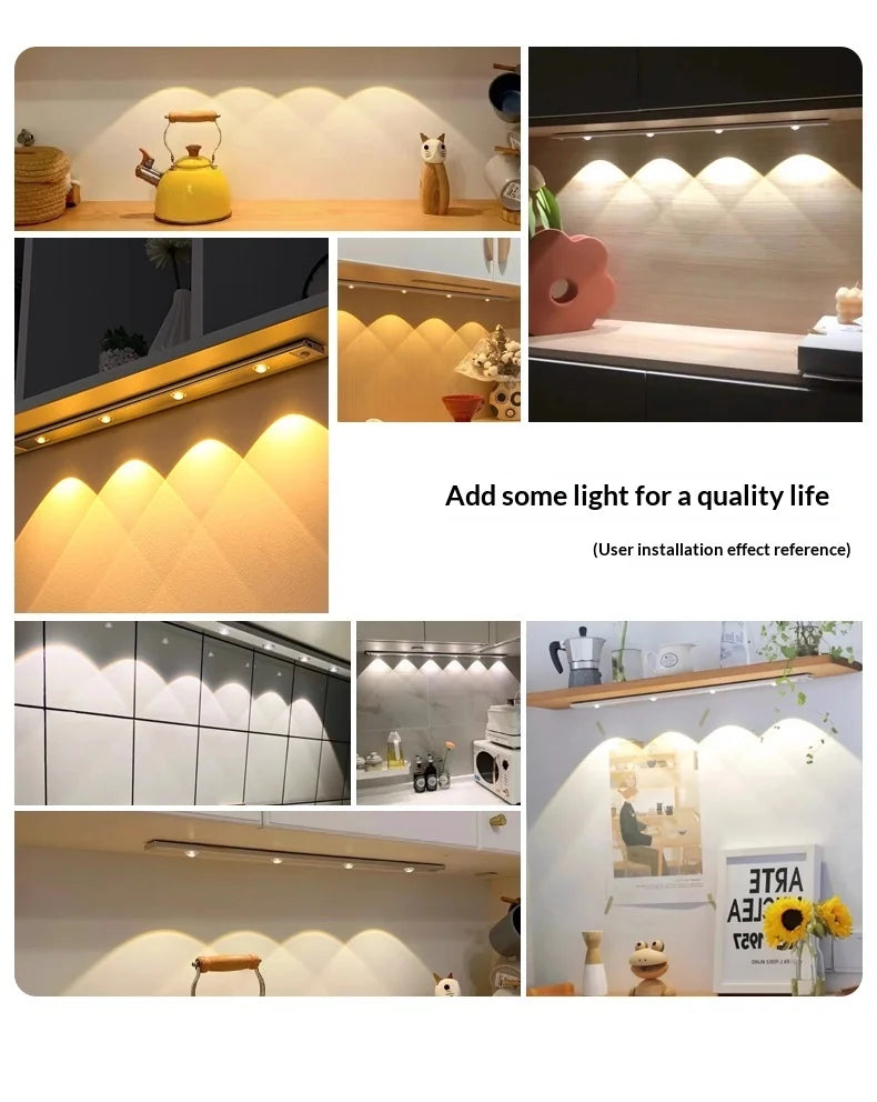 Smart Induction LED Light Strips – Motion Sensor Cabinet, Wardrobe & Bedside Lighting