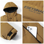 Winddichte Verdikte Parka met Capuchon voor Heren — Warm, Casual & Winterklaar