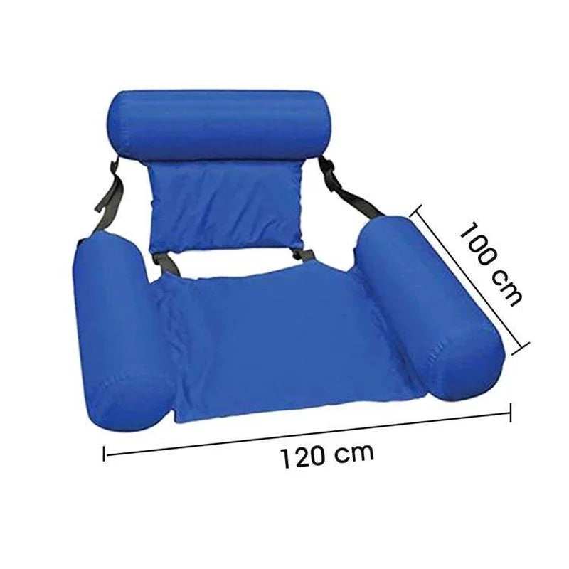 Inflatable Water Hammock Floating Bed – Portable Pool Lounge Chair for Adults