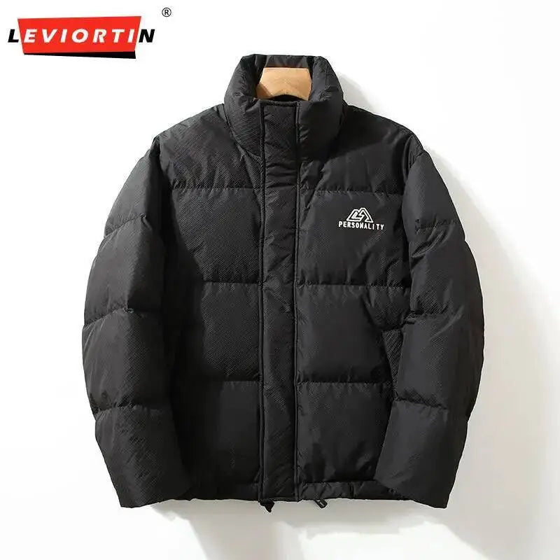 Men’s Winter Down Jacket – Thick Warm White Duck Down Puffer Coat with Hood, Windproof & Cold-Proof