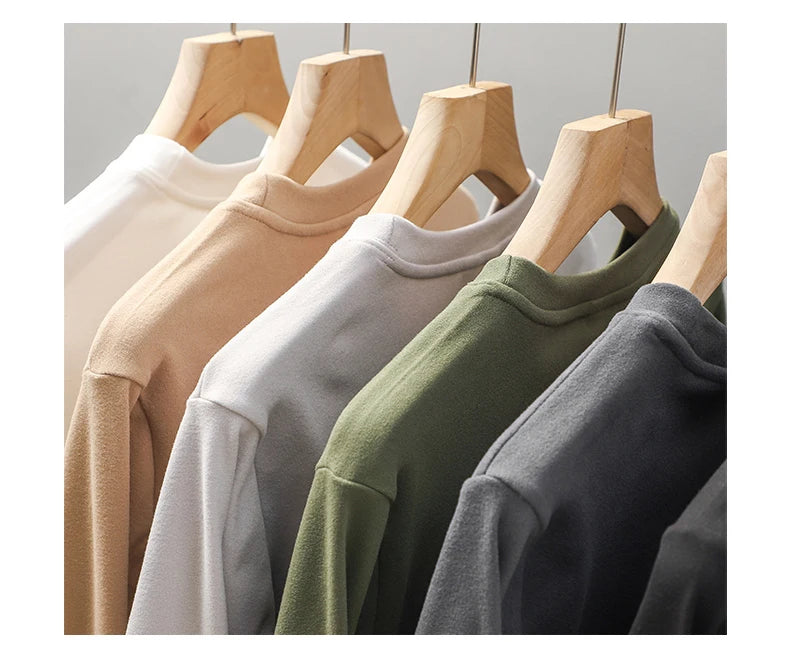 Two-Sided Dralon Long Sleeve T-Shirt for Men – Warm Fleece Undershirt