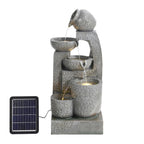 Cascade Solar Water Fountain – Outdoor Garden Patio Feature for Balcony Use