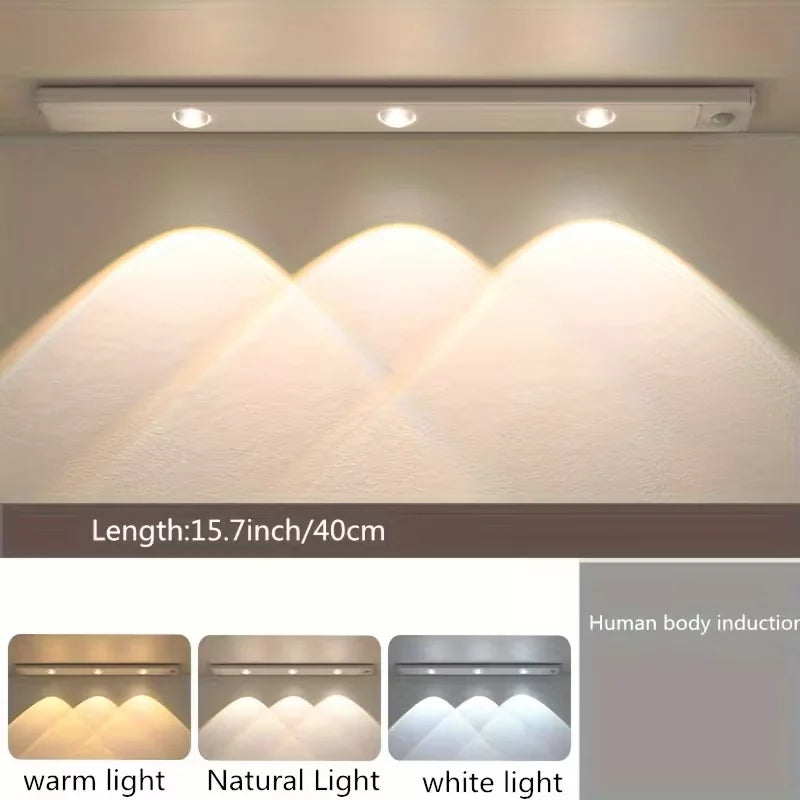 Smart Induction LED Light Strips – Motion Sensor Cabinet, Wardrobe & Bedside Lighting