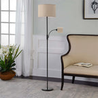 2-Light Floor Lamp with Adjustable Heads – Standing Reading & Room Lighting