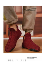 Men's Winter High-Top Plush Slippers – Warm, Lightweight & Non-Slip Indoor Outdoor Shoes