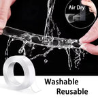 Nano Double-Sided Adhesive Tape – Extra Strong Reusable Waterproof Clear Mounting Tape