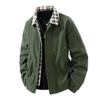 Men’s Spring Autumn Casual Jacket – Lightweight Workwear Style with Zipper & Pockets