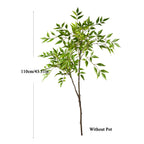 Plante artificielle de Nandina de 75-140 cm – Faux palmier tropical et feuilles de bambou pour la décoration de la maison, du jardin et du bureau
