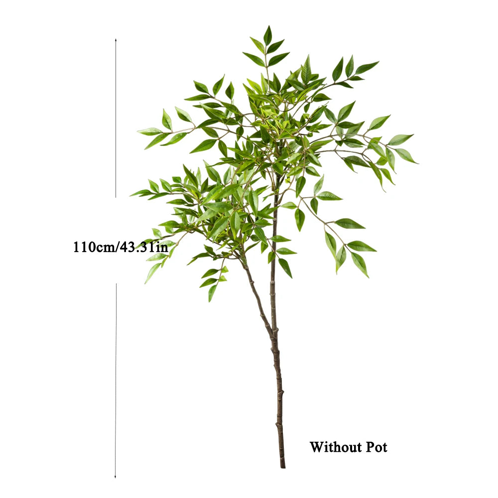 Kunstmatige Nandina Plant van 75-140 cm – Nep Tropische Palm- & Bamboe Bladeren voor Huis-, Tuin- & Kantoordecoratie