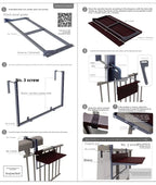 Space Saving Adjustable Height Folding Balcony Table – Hanging Railing Desk for Small Spaces