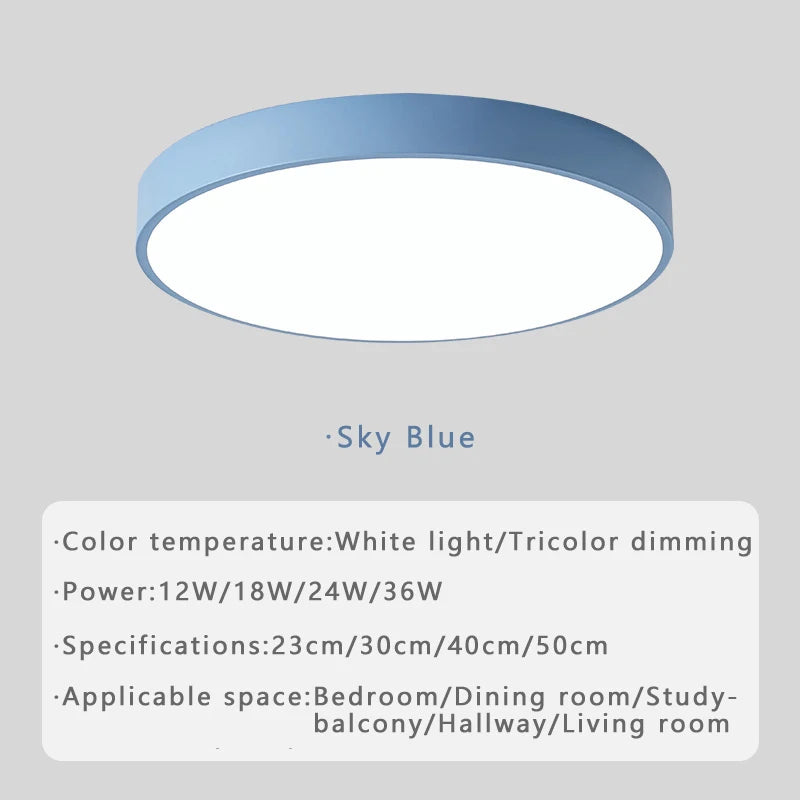 Macaron LED Nordic Ceiling Light – Modern Minimalist Lighting for Home