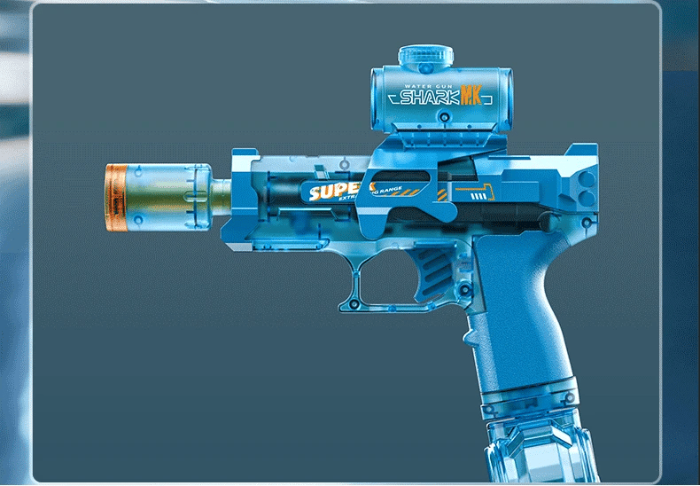 Simulated Recoil Electric Water Gun Toy with Automatic Lights & Water Spray Feature