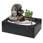 Tabletop Resin Water Fountain with LED Light – Indoor Zen Desk Decor Feature